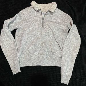 Hollister crop quarter zip